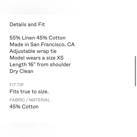 LISA SAYS GAH NWOT Maria Wrap Top in Natural Linen - Picture 8 of 8